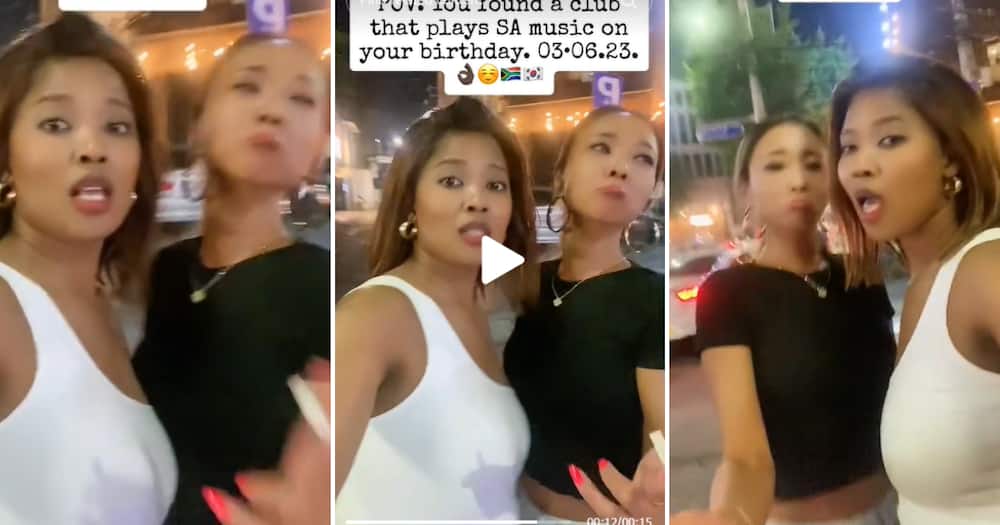 TikTok user @siyobooi_ shared a video of her dancing with a Korean woman to the proudly SA genre