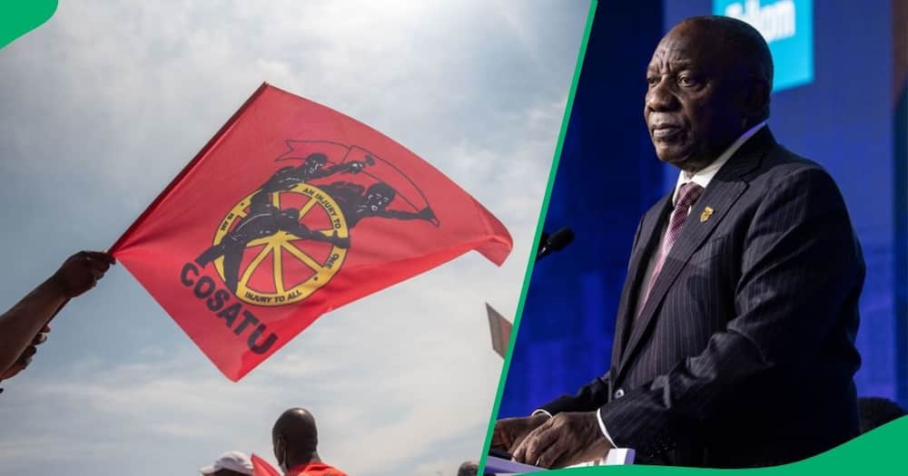 COSATU and SAFTU urge President Cyril Ramaphosa to avoid a DA-led Employment and Labour Department.
