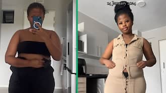 Mzansi woman fits into trendy dress after 3-month weight loss journey thanks to banting diet