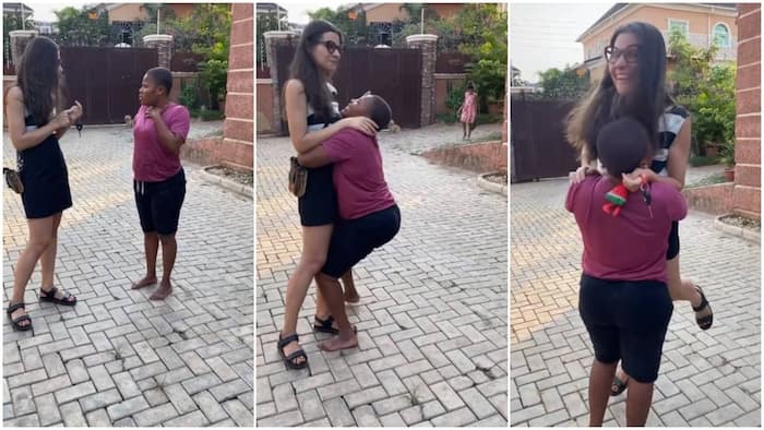 Video captures moment lady paid her domestic worker's kid's school fees, she jumps up in joy