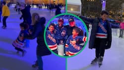 Springbok captain Siyal Kolisi & fam take on NYC: MBA game at Madison Square Garden and ice skating