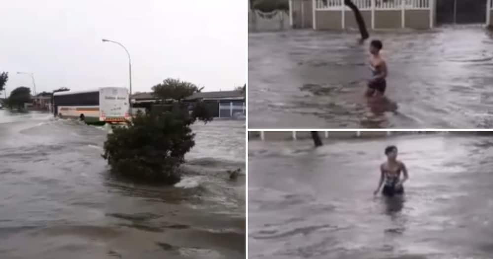 Cape Town, flood, swim, video