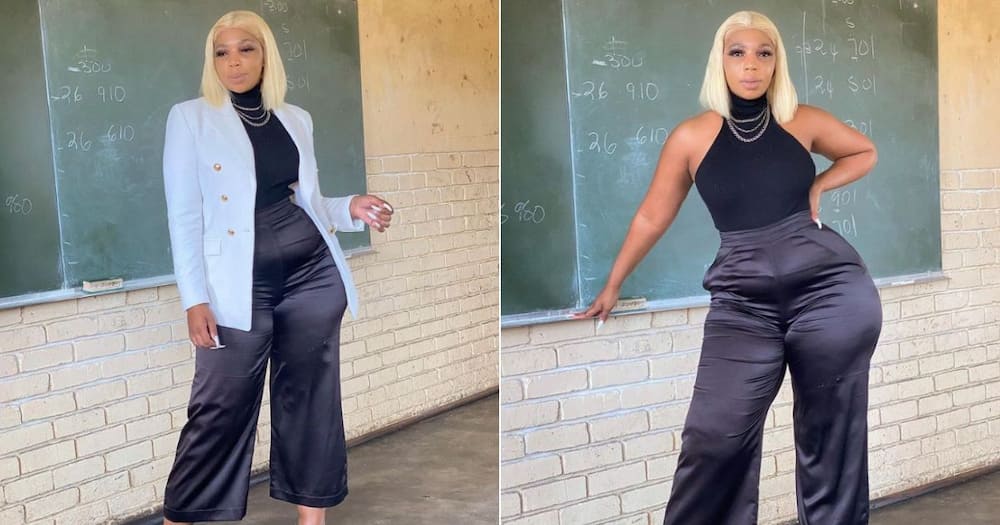 South African teacher shows of outfit