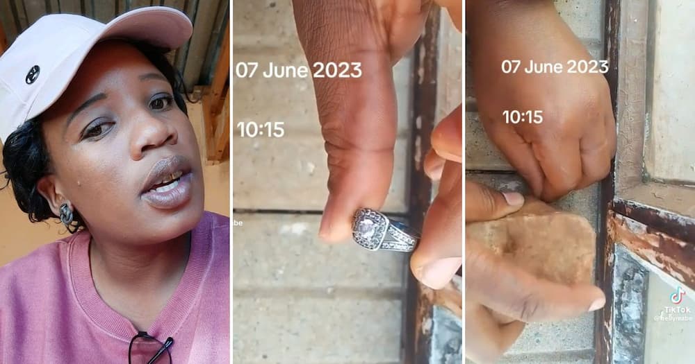 A woman destroyed her wedding ring
