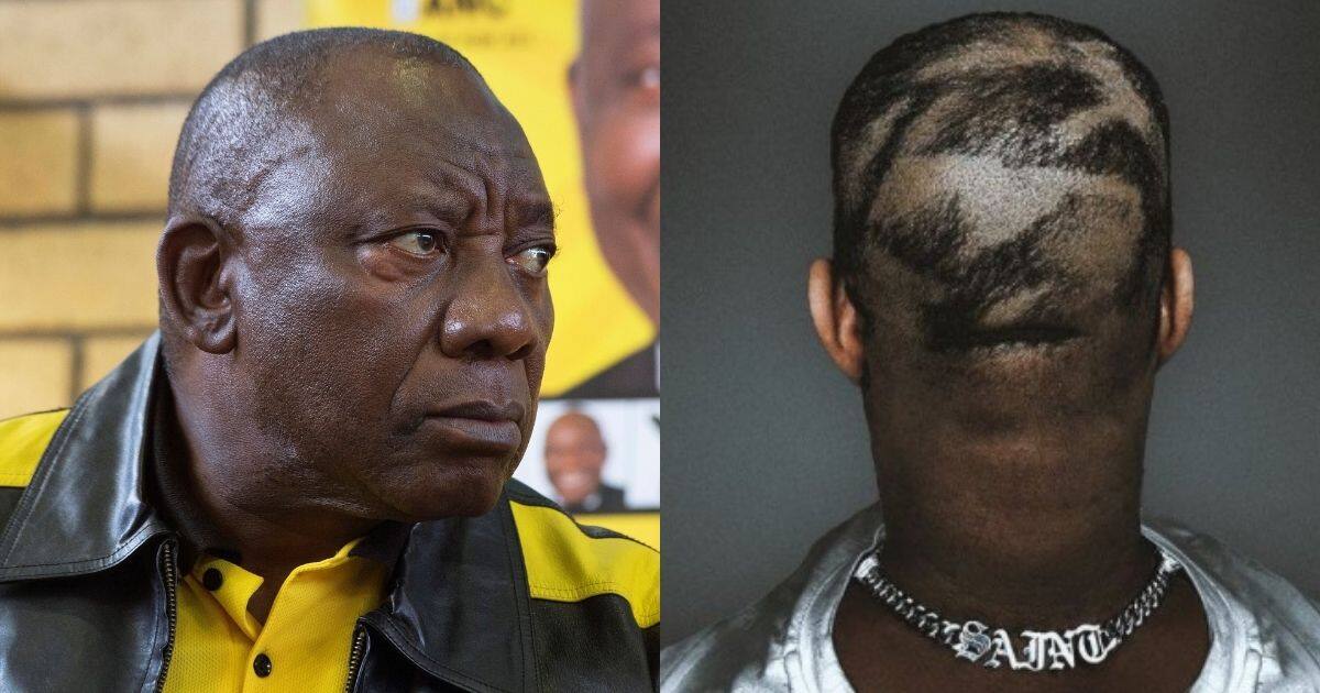 The Cleaner' Gives Ramaphosa the Ye Hairstyle, Mzansi Can't Breathe:  “Vayolentsi” 