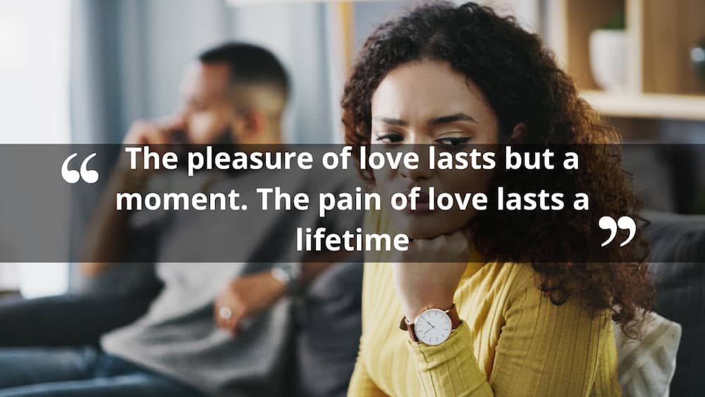The pain of love lasts a lifetime