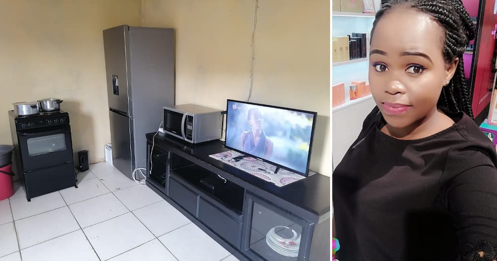 The Durban woman showed off her one-room