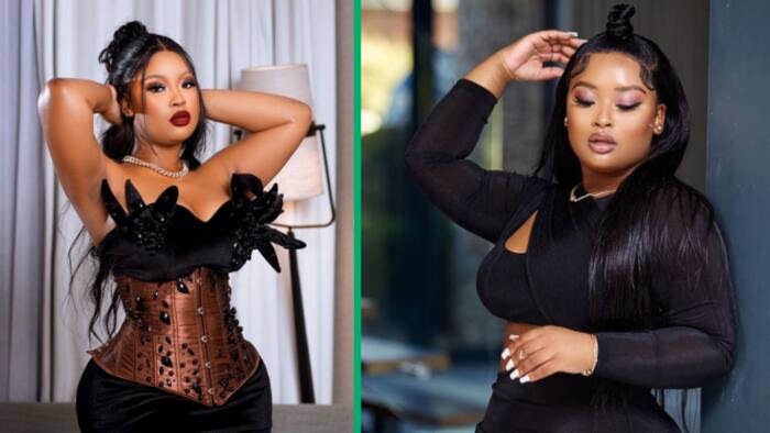 Cyan Boujee shows off her dance moves on stage, Mzansi reacts: "She's growing shame"