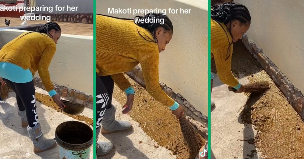 Makoti plastered a paved stoep