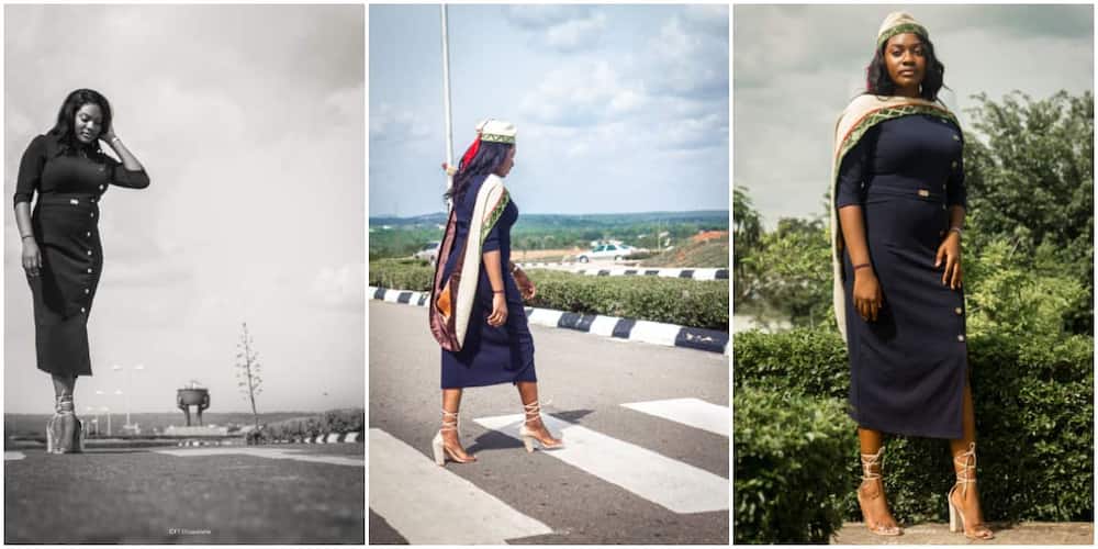 Nigerian lady thrills the internet with fine photos as she celebrates acquiring university degree in style