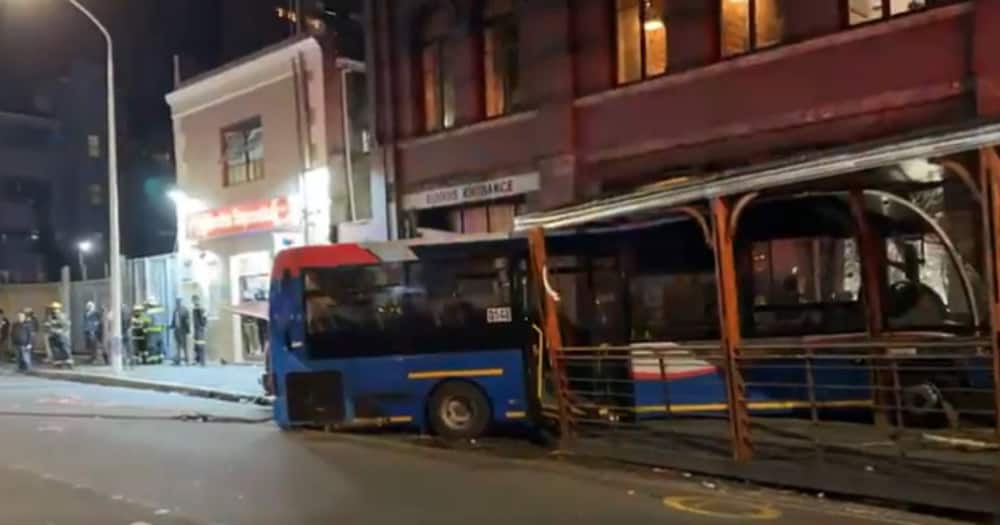 A MyCiTi bus lost control and crashed into a Cape Town coffee shop, injuring several people