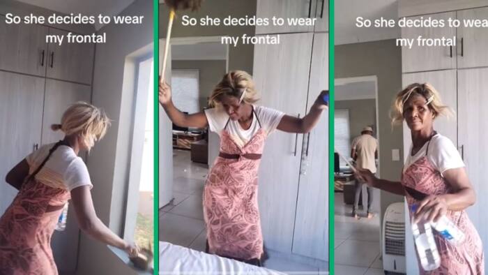 Domestic worker rocks employer's wig in viral maskandi dance video, TikTok shows her love