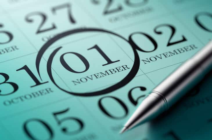 Is 1 November 2021 a public holiday in South Africa?