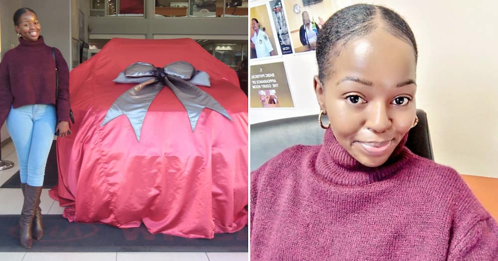 A Mpumalanga woman is excited about obtaining a new car
