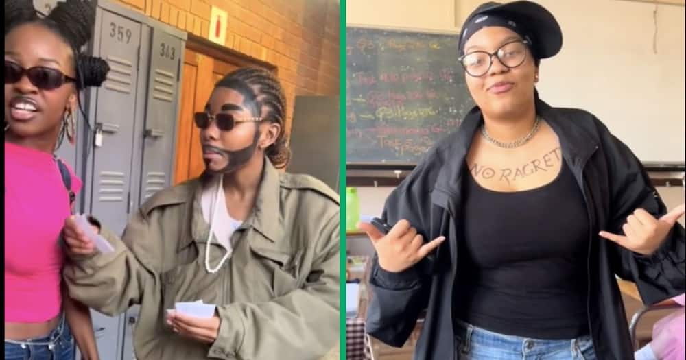 Matriculants dressed up as memes for an end-of-school party in Petoria.