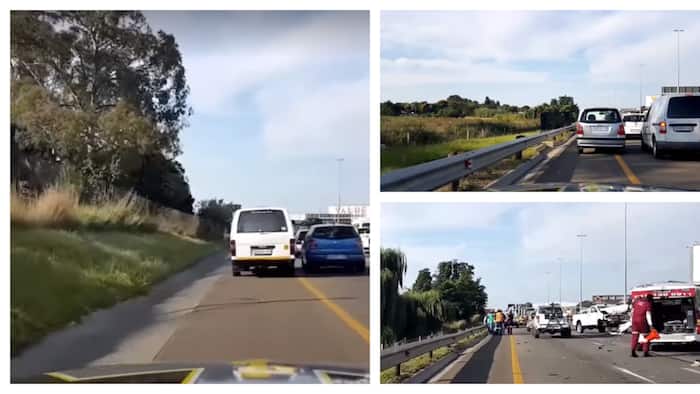 Video shows taxi blocking ambulance to skip traffic in yellow lane