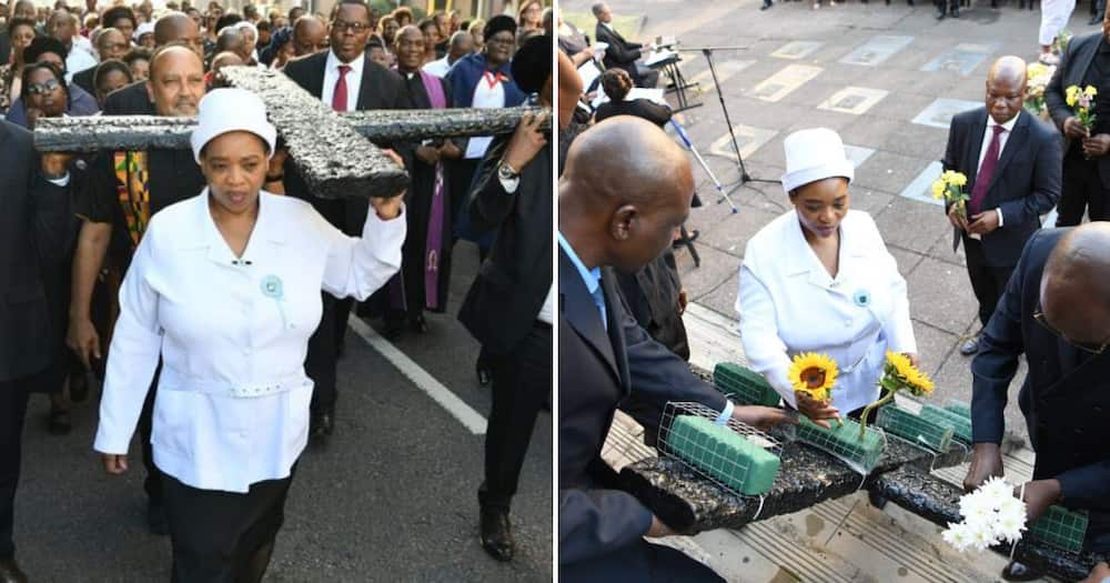 KwaZulu-Natal Premiere Nomusa Dube-Ncube carries cross in Good Friday procession