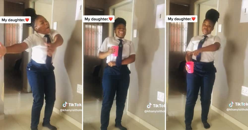 Dad hypes daughter up to dance in TikTok video