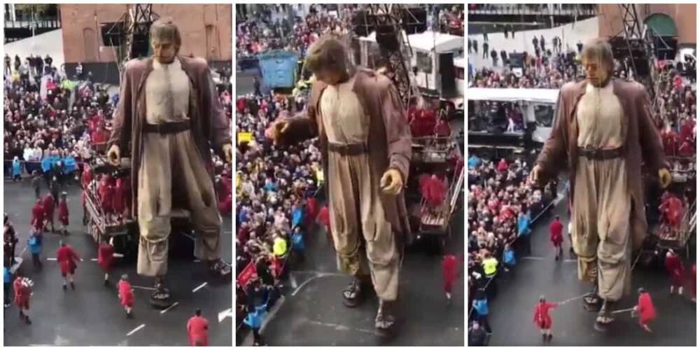 Young Men Show Amazing Teamwork as They Prevent a Giant Puppet from Falling on Crowd, Video Goes Viral
