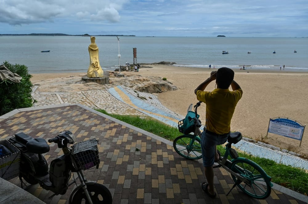 Beachgoers in the Chinese city of Xiamen, just a few kilometres from a Taiwan-controlled island, told AFP they had little fear over the potential for war