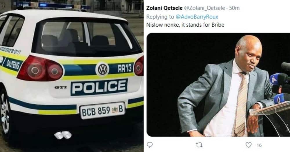 South Africans take to social media to find answers on the meaning of B in police vehicles. Image: Twitter