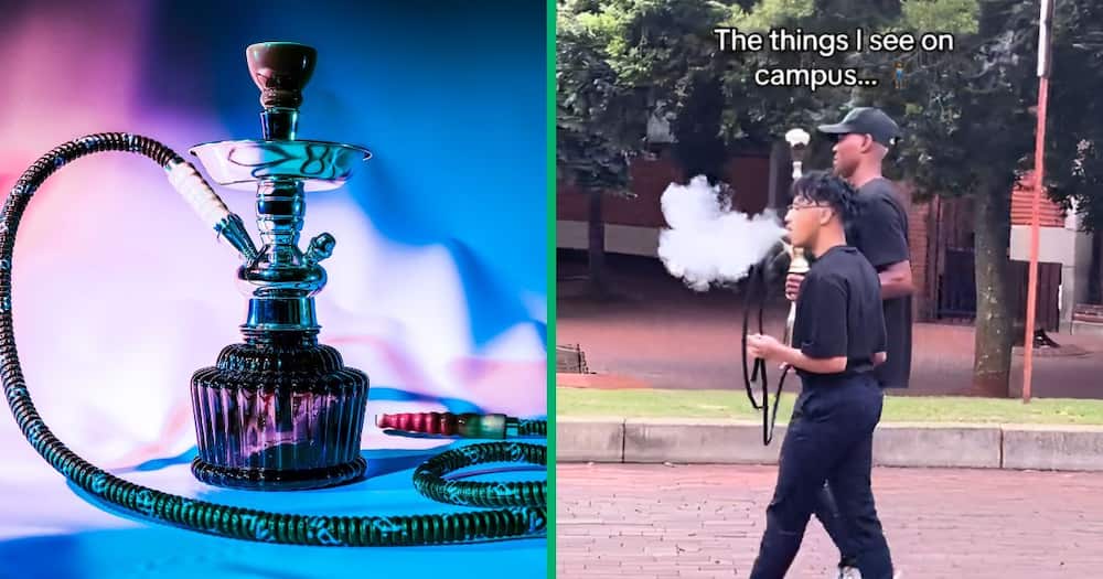 Two students were captured in a TikTok video smoking hubbly on campus.