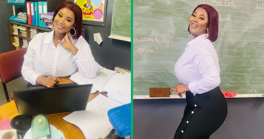 A Johannesburg teacher posted photos on social media rocking a stunning outfit.