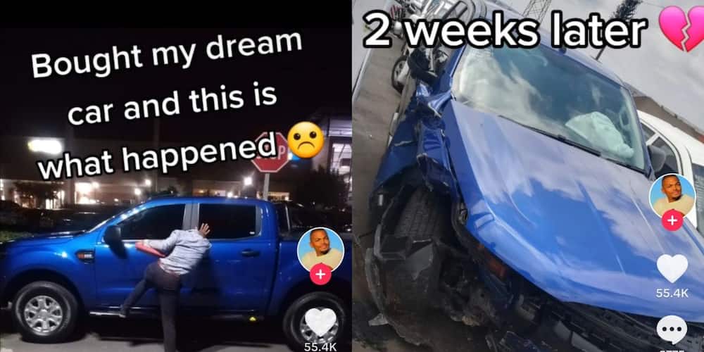 A man's heart is broken after crashing his dream Ford Ranger 4x4