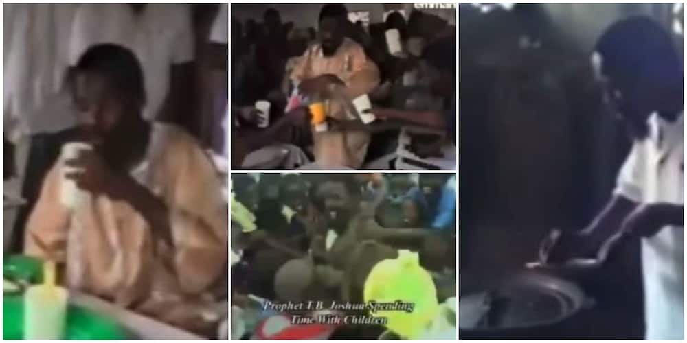 TB Joshua: Old Video of the Late Prophet Cooking Food and Serving Water to Church Members Warm Hearts