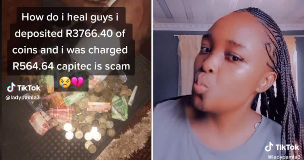 Lady charged over R560 after depositing R3 700 in coins at Capitec bank