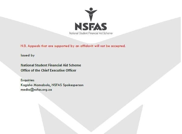 How To Write Nsfas Appeal Letter And Form 2022 Easy To Follow Guide Za 9030