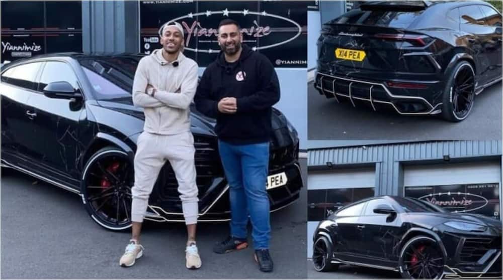 Pierre-Emerick Aubameyang Gets His £100M Lamborghini Urus Wrapped in Black Marble Print