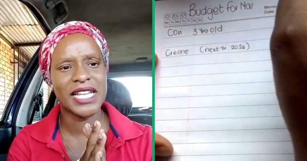 TikTok video of unemployed mom budgetting