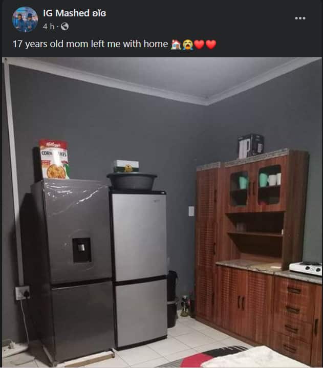 A 17-year-old teenager posted a picture of their small, well-kept home on Facebook