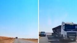 BMW driver overtaking truck at high speed captured on dashcam, Mzansi reacts to near miss moment