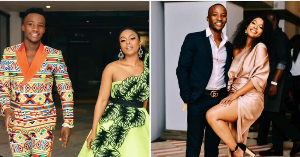 'Shaka iLembe' star Nomzamo Mbatha and her baby brother 'The Black Door' actor Zamani Mbatha.