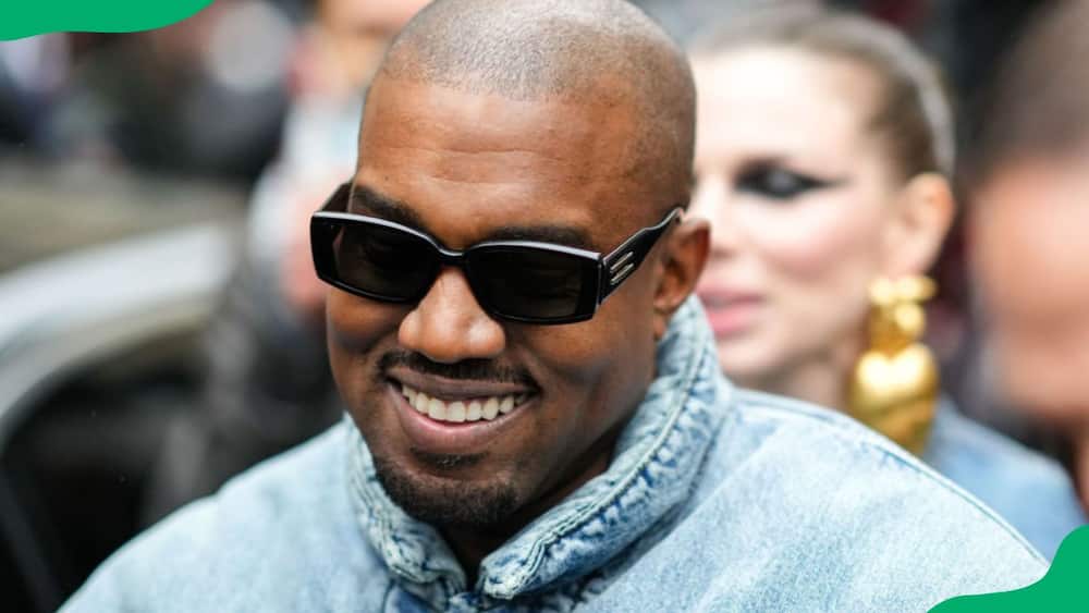 Kanye West attending the Paris Fashion Week