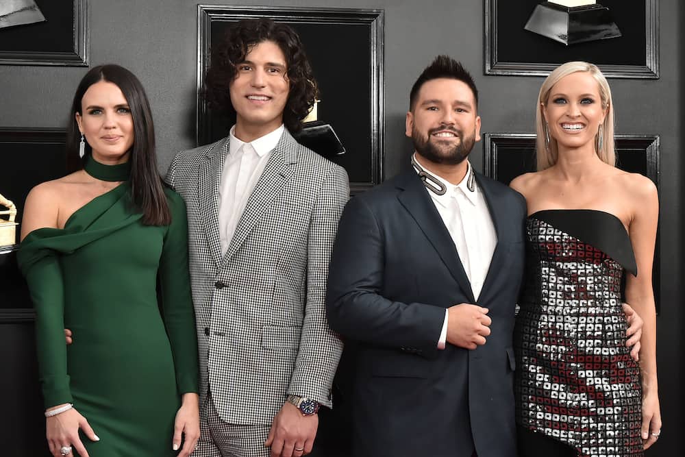 Dan and Shay with their wives at the Grammys