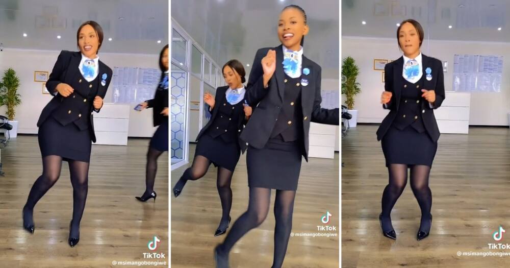 Gorgeous corporate women participated in a dance challenge