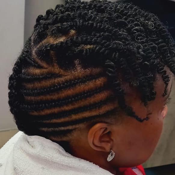Freehand twists and feed-in cornrows