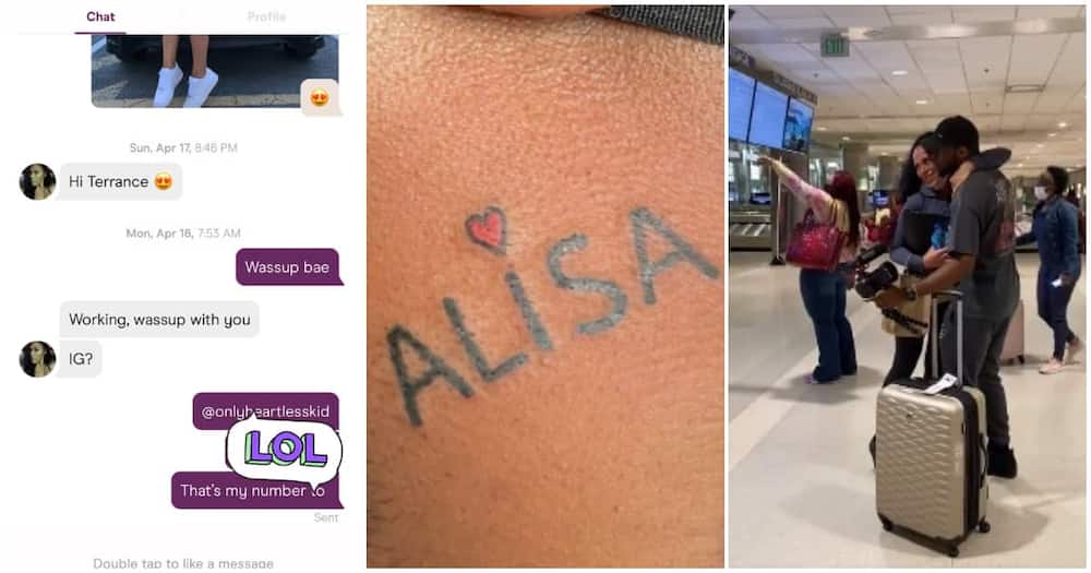 Couple who met on Hinge, break up, Alisa, he tattoed her name, one month relationship, pregnant