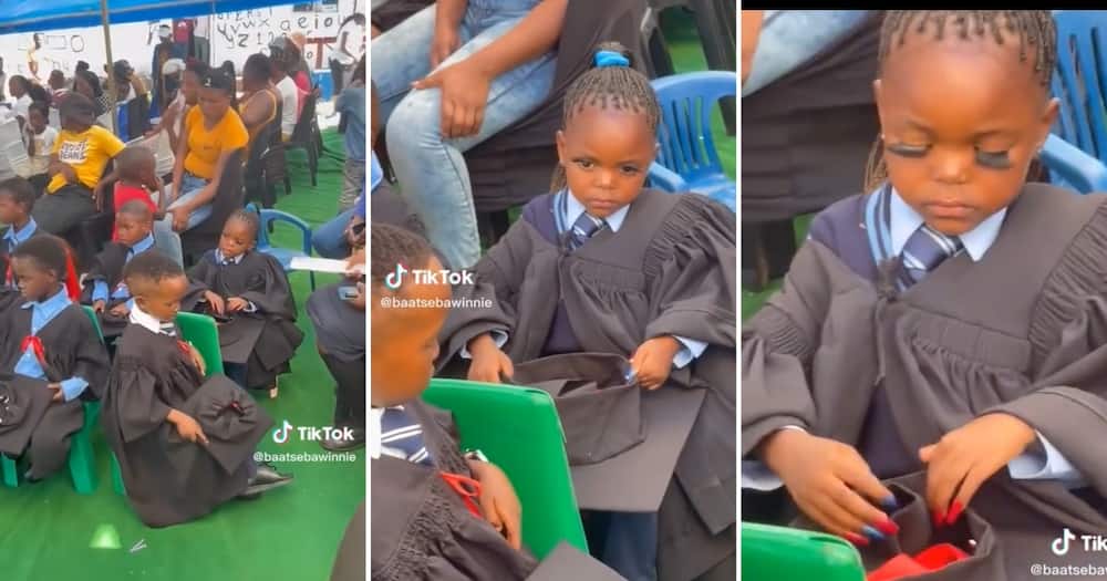 Mzansi Amazed by Little Girl With Fake Eyelashes and Nails at Graduation  Party: “Youngest Slay Queen Ever” 