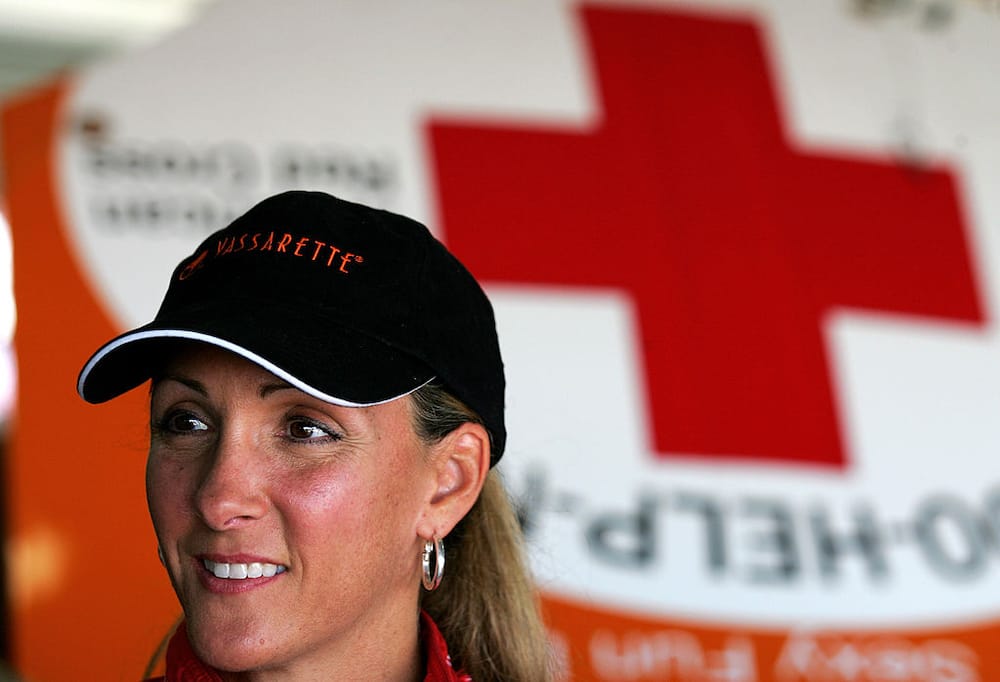What is the name of the female NASCAR driver?