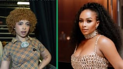 Boity Thulo mingles with American rapper Ice Spice on 66th Grammy Awards red carpet