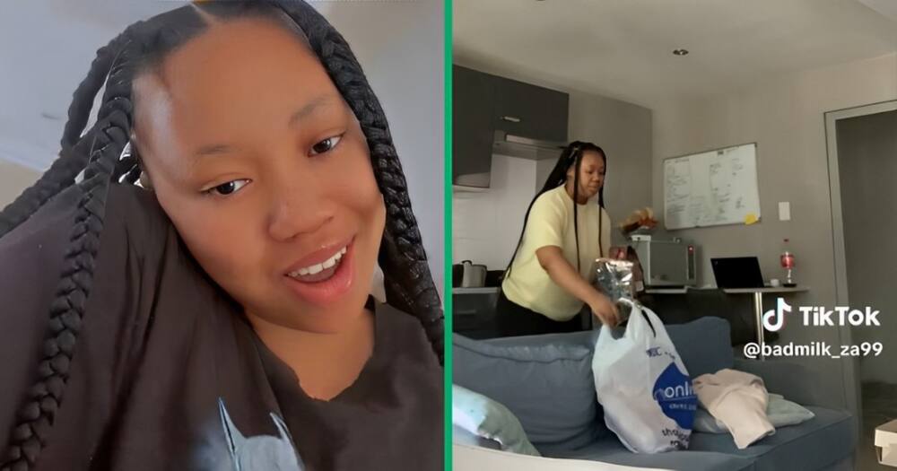 A Johannesburg woman took groceries from her boyfriend's place