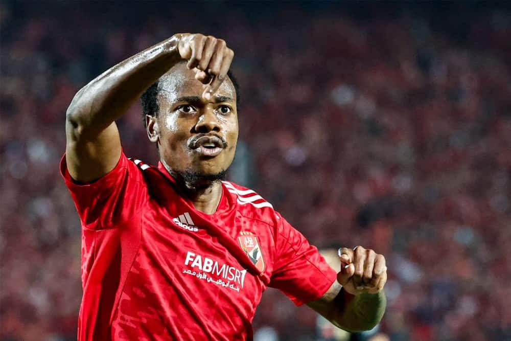 Percy Tau playing for Al Ahly