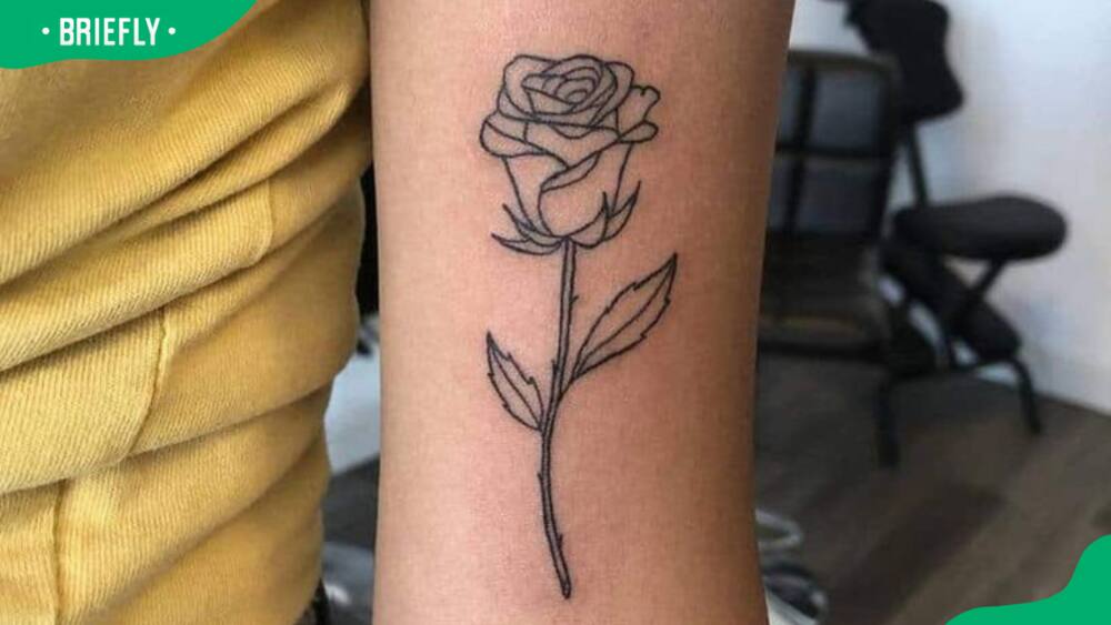 Simple rose tattoo