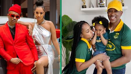 Theo Kgosinkwe and wife Vourné Kgosinkwe stun in cute family photo with their daughter