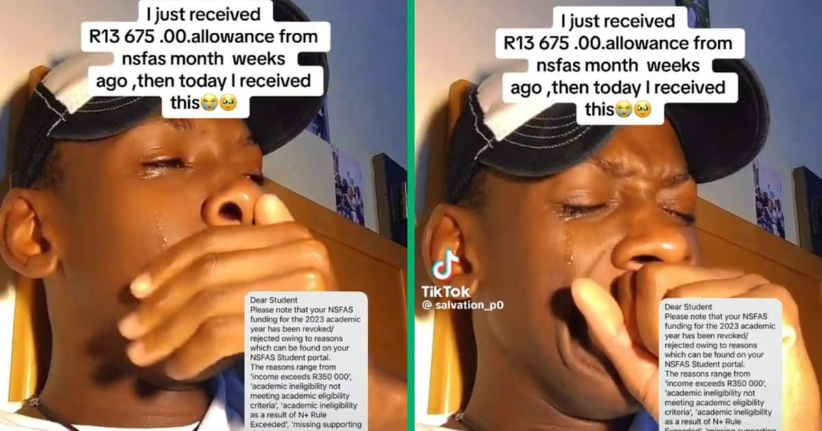 Devastated TUT Student Cries About His Revoked NSFAS Funding