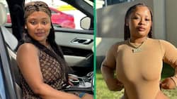 Cyan Boujee posts video showing off her man, Mzansi weighs in: "Some men are really brave"